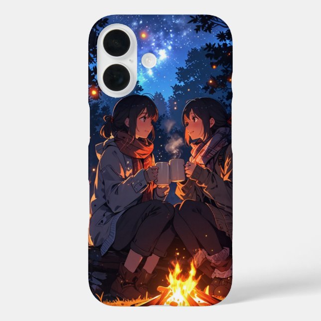 Funda Anime iPhone 16 - Diseño de manga Cute y Gua (Reverso )