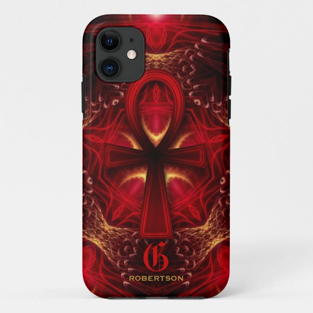 Funda Ankh Red Goddess Monogram iPhone 5 (Reverso)