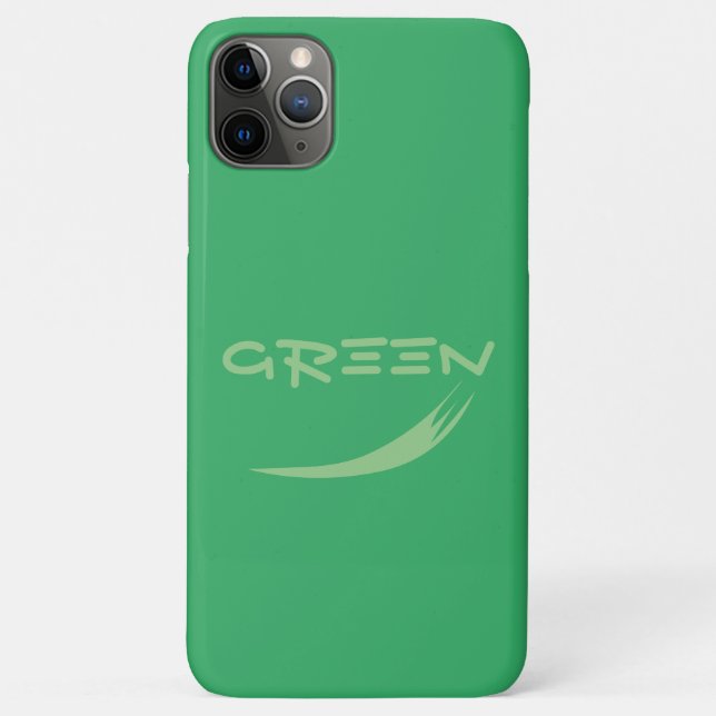funda apple iphone 11 pro max Diseño verde (Reverso)
