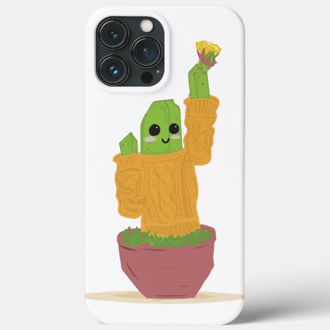Funda Apple iPhone 13 Pro Max - Cactus in Sweater (Reverso )