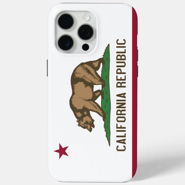 Funda Apple iPhone 15 Pro Max, bandera de Californ (Reverso )