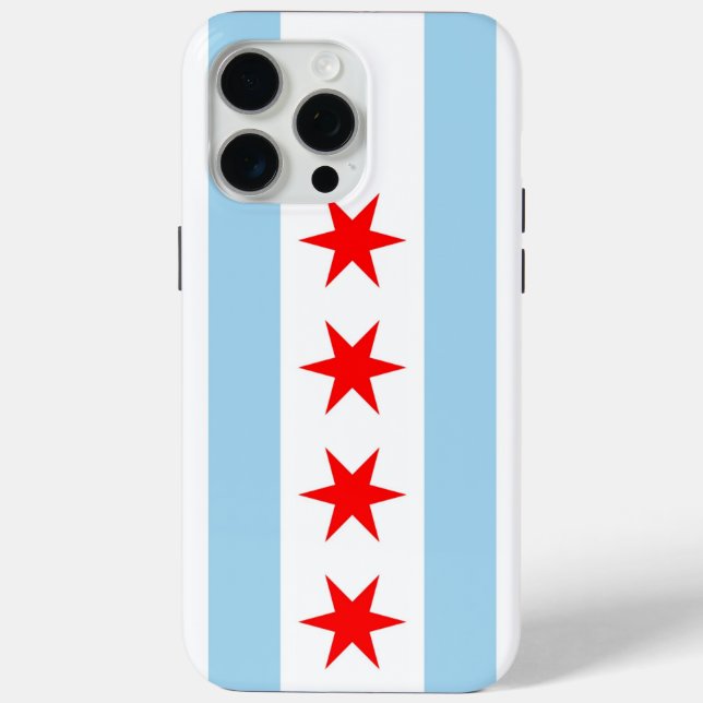 Funda Apple iPhone 15 Pro Max, bandera de Chicago (Reverso )