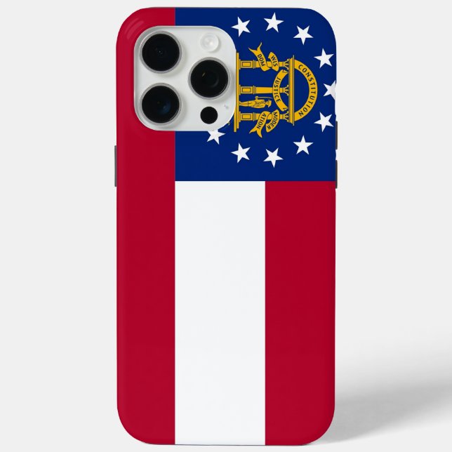 Funda Apple iPhone 15 Pro Max, bandera de Georgia (Reverso )