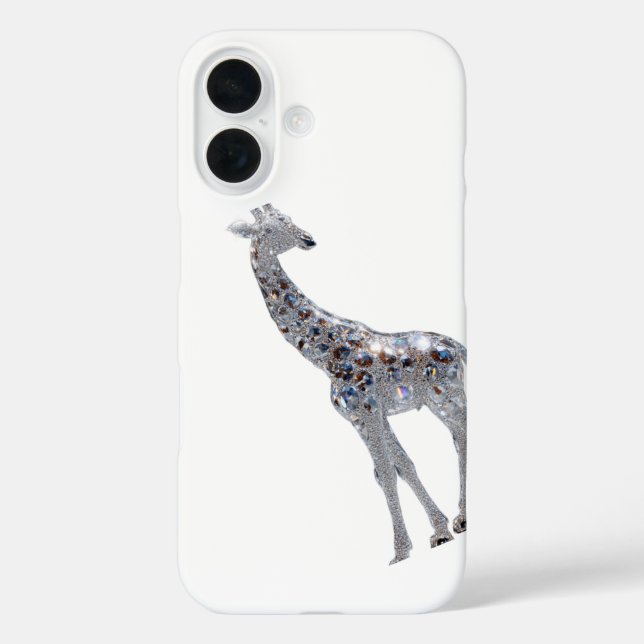 Funda Apple iPhone 16 Crystal Giraffe Art Design  (Reverso )