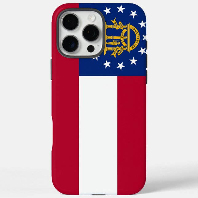 Funda Apple iPhone 16 Pro Max, bandera de Georgia (Reverso)