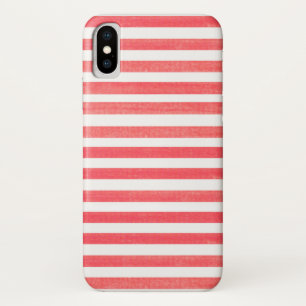 Funda Apple iPhone X de banda roja y blanca