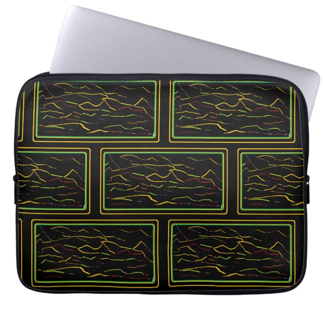 Funda artística para portátil con patrón llamativo (Frente)