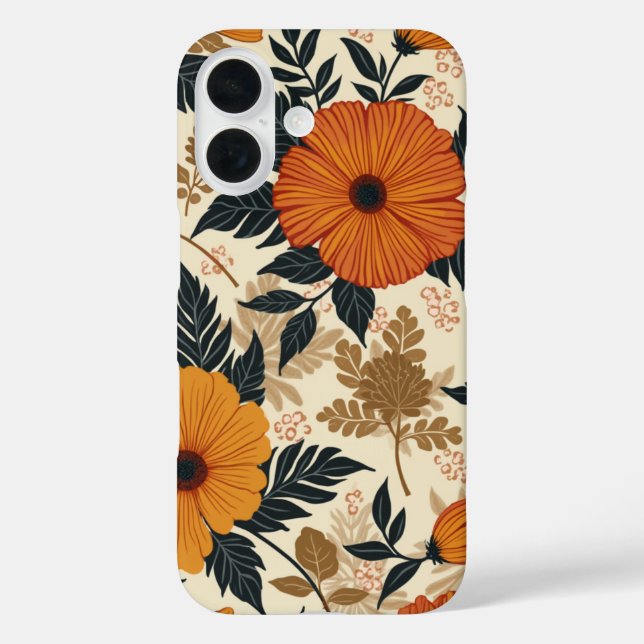 Funda audaz Floral Geometry iPhone 16 (Reverso )