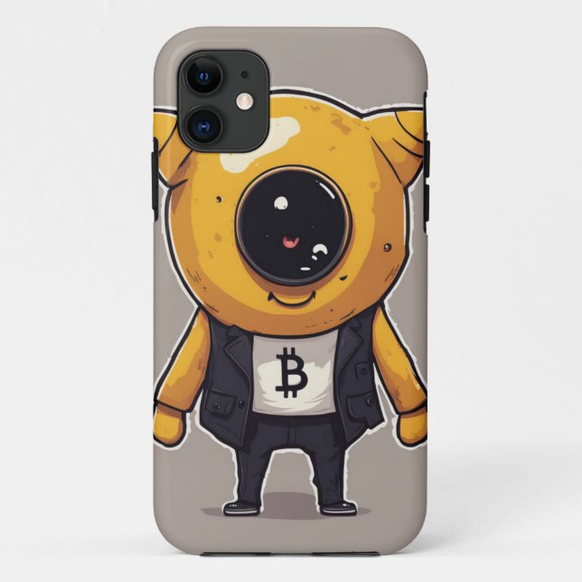 Funda Bitcoin Character iPhone 11 - Whimsical y E (Reverso)