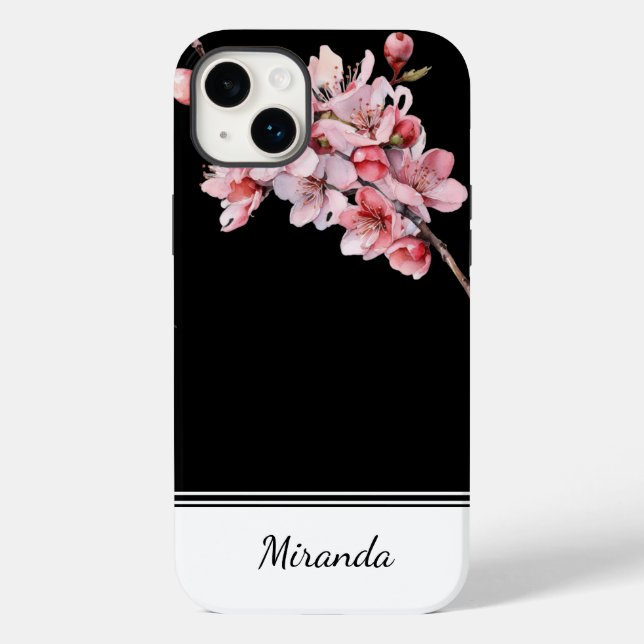 Funda Bk iPhone 14 Plus personalizado con flores d (Reverso )