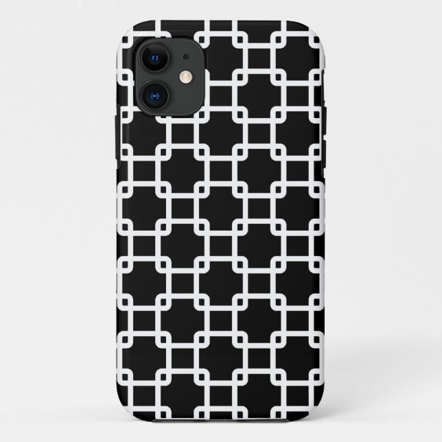 Funda Black Square Link Pattern iPhone 5 (Reverso)