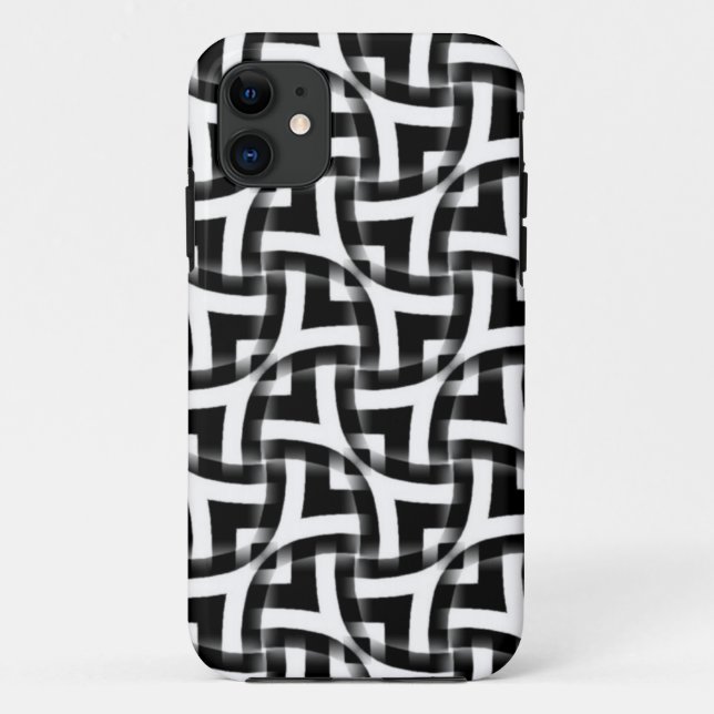 Funda Black+White Modern Abstract Pattern iPhone 5 (Reverso)