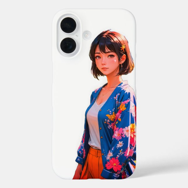 Funda Blossom Blue iPhone 16 (Reverso )