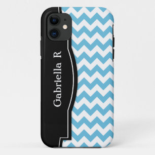 Funda Blue Chevron Black Frame iPhone 5