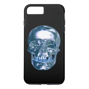 Funda Blue Chrome Skull iPhone 7