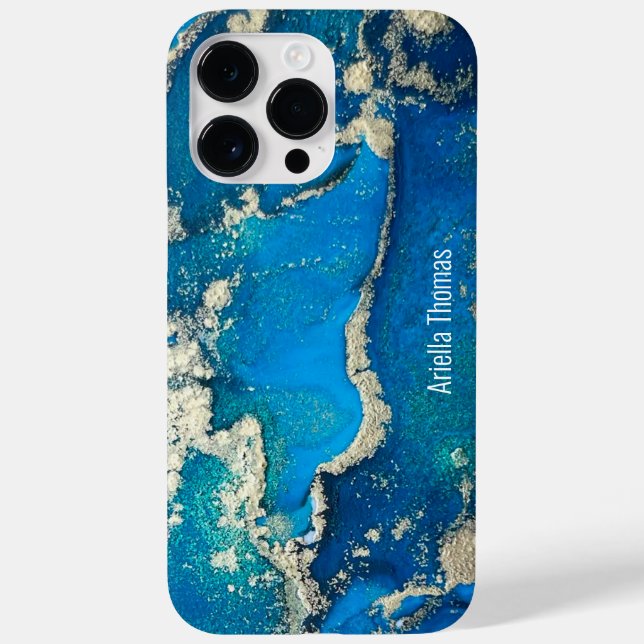 Funda Blue Gold iPhone 14 Pro Max (Reverso)