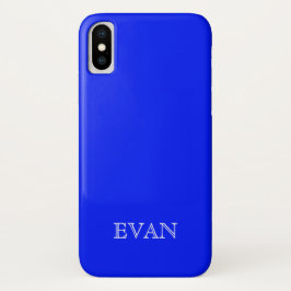 FUNDA BLUE Solid Color iPhone X
