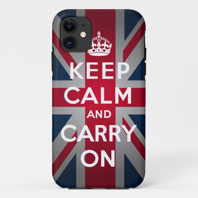 Funda británico Keep Calm Carry iPhone 5 Mate Toug (Reverso)
