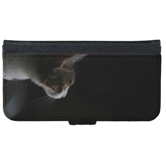 Funda Cartera Para iPhone 6/6s gato elegante bonito de p