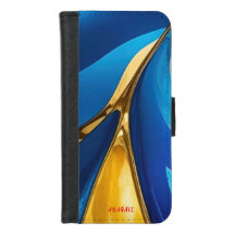 Arte abstracto sinuoso azul