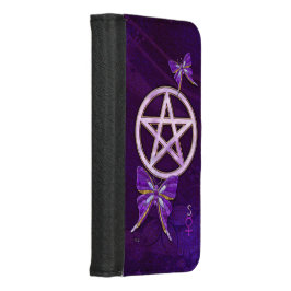 Funda Cartera Arte de mariposa con joyas de avistamiento de agui