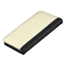 Funda Cartera Bellos Círculos Amarillos con fondo blanco