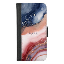 Estuche para iPhone de patrón abstracto. Nombre pe