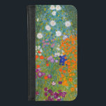 Funda Cartera Gustav Klimt Flor Jardín Naturaleza<br><div class="desc">Un bonito cuadro del jardín,  un cuadro clásico de Gustav Klimt,  llamado Cottage Garden,  o Bauergarten,  1907,  que se encuentra cerca de un jardín de flores,  un cuadro de flores de colores.</div>