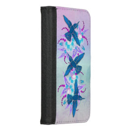 Funda Cartera Hummingbird Floral Art Deco