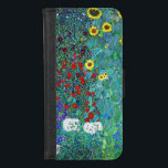 Funda Cartera Jardín de granja con girasoles, Gustav Klimt<br><div class="desc">Gustav Klimt (14 de julio de 1862 - 6 de febrero de 1918) era un pintor simbolista austríaco y uno de los miembros más destacados del movimiento secesión de Viena. Klimt es conocido por sus pinturas, murales, bocetos y otros objetos artísticos. Además de sus obras figurativas, que incluyen alegorías y...</div>
