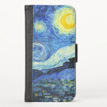 Funda Cartera Noche estrellada de Vincent van Gogh<br><div class="desc">Esta imagen es la pintura al óleo sobre lienzo "La noche estrellada" hecha en 1889 por el artista holandés post-impresionista Vincent Willem van Gogh (1853-1890). Es una vista nocturna de la aldea de Saint-Remy vista desde la ventana de su habitación en el baño. Es nuestra Serie Bella Artes número 20....</div>