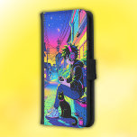 Funda Cartera Para Samsung Galaxy S5 Anime Gamer con gato negro |<br><div class="desc">Un jugador de anime colorido sentado con su gato listo para jugar al siguiente nivel. Funda-cartera.</div>