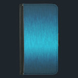 Funda Cartera Para Samsung Galaxy S5 Aspecto metálico de aluminio cepillado azul<br><div class="desc">Aspecto de aluminio color turquesa,  metálico y cepillado. Diseño simple y elegante de Guay. Disponible en otros productos. El aspecto metálico es una ilusión digital y el acabado metálico más real.</div>