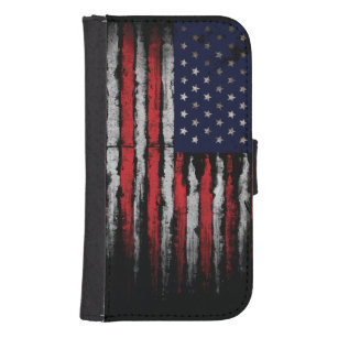 Funda Cartera Para Galaxy S4 Bandera de los Estados Unidos