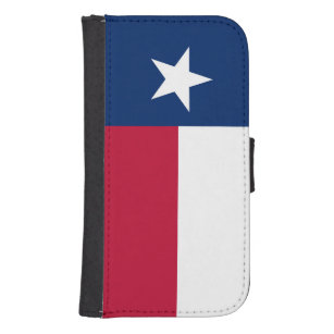 Funda Cartera Para Galaxy S4 Bandera del estado de Tejas - color auténtico de