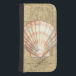 Funda Cartera Para Galaxy S4 Collage de mapas costeros<br><div class="desc">No hay nada parecido a este mapa de la vida marina. Esta colección translúcida de estas conchas será genial para cualquier producto. Da un toque vintage a la imagen y captura la vida marina bajo el agua. Incluye una concha rosa y blanca de rayas y una concha de concha de...</div>