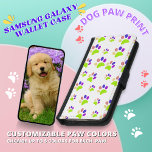 Funda Cartera Para Samsung Galaxy S5 Diseño de impresión de pastas de perro coloridas,<br><div class="desc">Empieza tu día voluntariamente. Lleva tu teléfono móvil con adorable diseño de huellas de perros. Adecuado para uso diario o como regalo para los amantes del perro y de las mascotas. Colores de personalizable: Las huellas de la pata son totalmente editables, lo que permite cambiar hasta 5 colores por cada...</div>