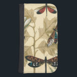 Funda Cartera Para Galaxy S4 Dragonflies coloridas flotando sobre hojas<br><div class="desc">Enormes libélulas flotan sobre hojas en esta pieza de Megan Meagher. Una atractiva representación de la naturaleza. ¡Asegúrate de ponerlo en tu pared favorita!</div>