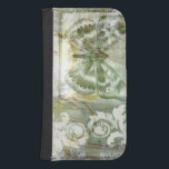 Funda Cartera Para Galaxy S4 Entrada de mariposa verde con puerta de hierro<br><div class="desc">Jennifer Goldberger pintó esta impresionante pieza. Una maraña de mariposa verde descansa sobre una puerta de hierro. Es un cuadro muy vanguardista,  pero tiene mucho que hacer,  escondido detrás de colores que se desvanecen y rayas de motivos. ¡Esto sería un gran regalo para alguien que ama el arte modernista!</div>