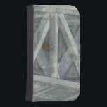 Funda Cartera Para Galaxy S4 Estructura industrial | Puente<br><div class="desc">Esta impresión de una estructura industrial fue creada por Jennifer Goldberger y se asemeja a los cruces de un puente. Esta estructura gris se representa de forma magnífica,  lo que hace que quiera recorrer su envergadura y ver qué hay en el otro lado. ¡Elige los tuyos!</div>