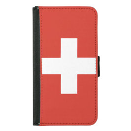 Funda Cartera Para Samsung Galaxy S5 Estuche de teléfono de bandera de Suiza