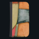 Funda Cartera Para Galaxy S4 Formas geométricas coloridas contemporáneas<br><div class="desc">Este cuadro contemporáneo de Jennifer Goldberger está lleno de formas geométricas coloridas. El estilo de la obra hace que parezca como si estuviera tejida de diferentes partes de tela. ¡Pide tu copia de esta pieza hoy!</div>