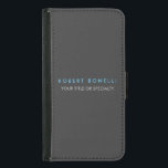 Funda Cartera Para Samsung Galaxy S5 Gray Blue Trendy<br><div class="desc">¿Buscas un diseño simple,  minimalista y atractivo? Este diseño que atraerá la atención de la gente de inmediato,  pero no demasiado complicado,  es para ti.</div>