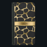 Funda Cartera Para Samsung Galaxy S5 Impresión monogramada de Leopardo Negro y Oro<br><div class="desc">Elegante huella de leopardo en negro y dorado. Monograma de personalizable. Si necesita ayuda para personalizar,  cambiar de color o cualquier otra cosa a cualquiera de mis diseños,  póngase en contacto con el diseñador ArtOnWear. Formato de texto gratuito con ayuda en directo disponible bajo petición.</div>