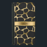 Funda Cartera Para Samsung Galaxy S5 Impresión monogramada de Leopardo Negro y Oro<br><div class="desc">Elegante huella de leopardo en negro y dorado. Monograma de personalizable. Si necesita ayuda para personalizar,  cambiar de color o cualquier otra cosa a cualquiera de mis diseños,  póngase en contacto con el diseñador ArtOnWear. Formato de texto gratuito con ayuda en directo disponible bajo petición.</div>