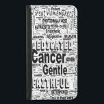 Funda Cartera Para Samsung Galaxy S5 Inspiración en la nube de la palabra zodiaca del c<br><div class="desc">Mantén tus necesidades básicas seguras y tu energía zodiaca cerca con este estuche de teléfono móvil de la nube de palabras de Zodiaco contra el cáncer. Diseñado para el signo del agua profundamente emocional y nutritiva, presenta una sincera nube de palabras de rasgos como leales, empaticos, protectivos y compasivos, cualidades...</div>