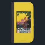 Funda Cartera Para Galaxy S4 Madrid en Springtime Poster de promoción de viajes<br><div class="desc">Madrid,  España - Madrid en Springtime Travel Promotional Poster - Madrid,  España fue creada en 1930. Esta imagen representa escenas de Madrid,  España.</div>