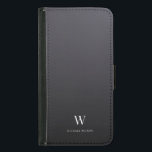 Funda Cartera Para Samsung Galaxy S5 Moderno Monograma Guay Profesional Minimalista<br><div class="desc">Mochila moderna y profesional con monograma y tipografía minimalista de moda en un gradiente gris de lujo.</div>