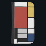 Funda Cartera Para Galaxy S4 Mondrian Pintura de Plano Rojo Amarillo Azul Gris<br><div class="desc">Composición con el Gran Avión Rojo, Amarillo, Negro, Gris y Blue Piet Mondrian comenzó a crear las pinturas abstractas definitivas en los años 20 por las que es más conocido. Mantenía su paleta limitada al blanco, negro y gris, además de los tres colores primarios, rojo, amarillo y azul. Sus composiciones...</div>