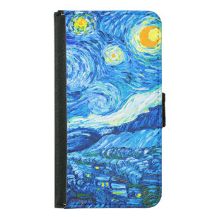 Funda Cartera Para Samsung Galaxy S5 Noche Van Gogh Starry